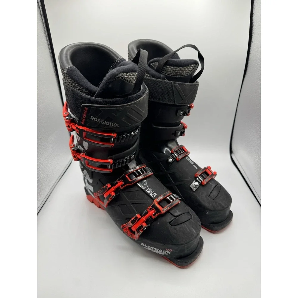 Rossignol 90 All Track Ski Boots Sensor Grip Black Red Mondo Size 27.5 Hike